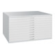 C+P Flachablageschrank Serie 7100_7200, H760xB1350xT960mm, 7035/7035-1