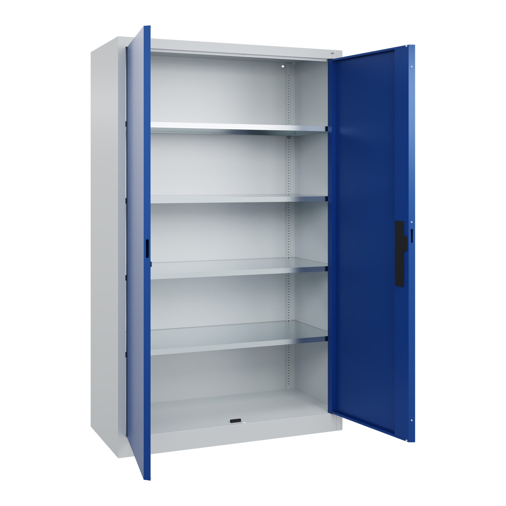 C+P Flügeltürenschrank Serie 89, 1950x1200x500mm, 7035/5010 ; C + P Möbelsysteme