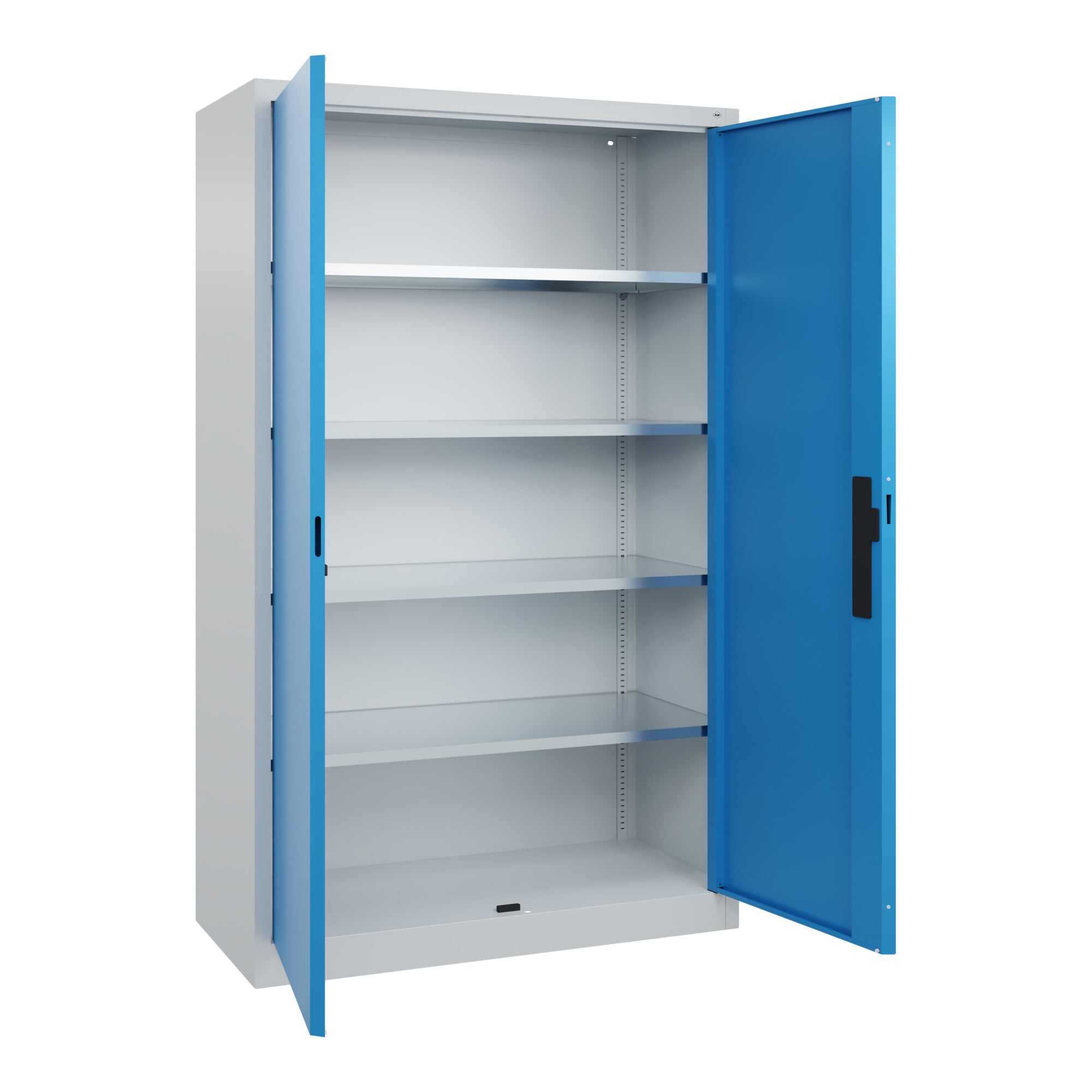 C+P Flügeltürenschrank Serie 89, 1950x1200x500mm, 7035/5012 ; C + P Möbelsysteme