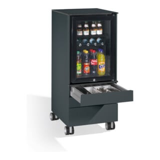 C+P Fridge-Caddy Asisto pour couverts et vaisselle, H1150xL500xP600mm Gris noir