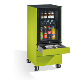 C+P Fridge-Caddy Asisto pour couverts et vaisselle, H1150xL500xP600mm Viridian green