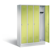 C+P Garderobenschrank Classic, H1800xB1190xT500mm, Front Viridingrün, Korpus Lichtgrau (8020-40)