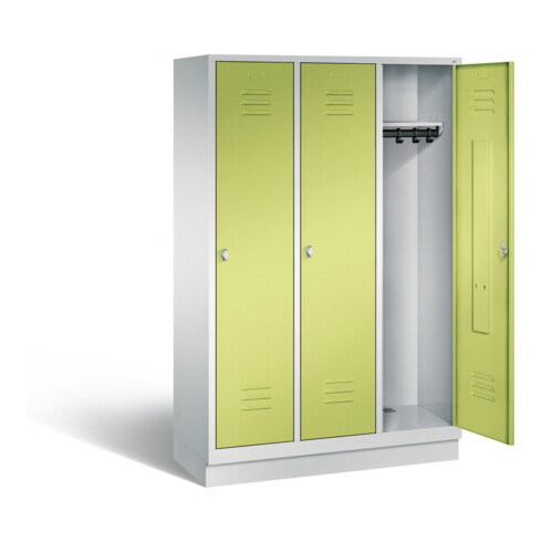 C+P Garderobenschrank Classic, H1800xB1200xT500mm, Front Viridingrün, Korpus Lichtgrau (8020-32)