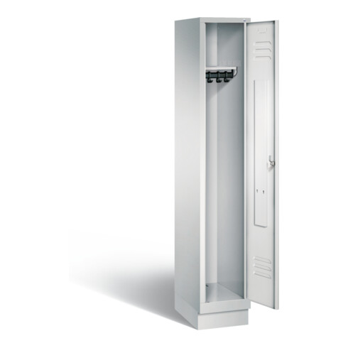 C+P Garderobenschrank Classic, H1800xB320xT500mm, Front Lichtgrau, Korpus Lichtgrau (8020-10)