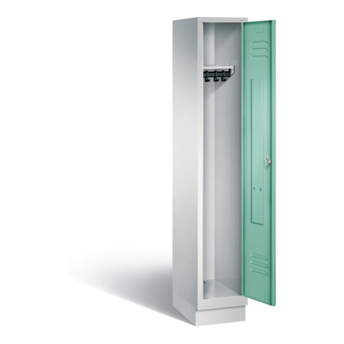 C+P Garderobenschrank Classic, H1800xB320xT500mm, Front Lichtgrün, Korpus Lichtgrau (8020-10)