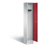 C+P Garderobenschrank Classic, H1800xB320xT500mm, Front Rubinrot, Korpus Lichtgrau (8020-10)