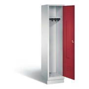 C+P Garderobenschrank Classic, H1800xB420xT500mm, Front Rubinrot, Korpus Lichtgrau (8020-12)