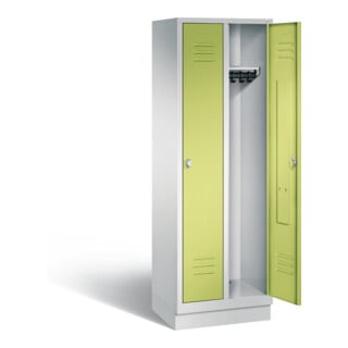 C+P Garderobenschrank Classic, H1800xB610xT500mm, Front Viridingrün, Korpus Lichtgrau (8020-20)