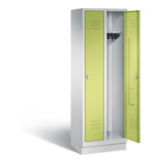 C+P Garderobenschrank Classic, H1800xB610xT500mm, Front Viridingrün, Korpus Lichtgrau (8020-20)