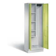 C+P Garderobenschrank Classic, H1800xB610xT500mm, Front Viridingrün, Korpus Lichtgrau (8120-00)