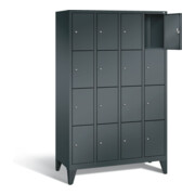 C+P Garderobenschrank Classic, H1850xB1190xT500mm, Front Anthrazitgrau, Korpus Anthrazitgrau (8010-404)