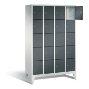 C+P Garderobenschrank Classic, H1850xB1190xT500mm, Front Anthrazitgrau, Korpus Lichtgrau (8010-405)