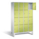 C+P Garderobenschrank Classic, H1850xB1190xT500mm, Front Viridingrün, Korpus Lichtgrau (8010-404)-1