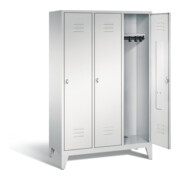 C+P Garderobenschrank Classic, H1850xB1200xT500mm, Front Lichtgrau, Korpus Lichtgrau (8010-32)