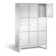 C+P Garderobenschrank Classic, H1850xB1200xT500mm, Front Lichtgrau, Korpus Lichtgrau (8010-323)-1
