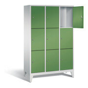 C+P Garderobenschrank Classic, H1850xB1200xT500mm, Front Resedagrün, Korpus Lichtgrau (8010-323)