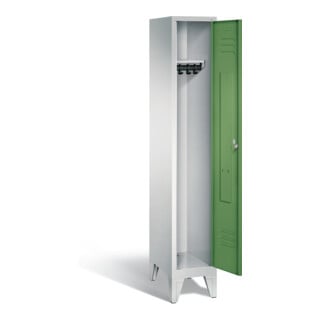 C+P Garderobenschrank Classic, H1850xB320xT500mm, Front Resedagrün, Korpus Lichtgrau (8010-10)