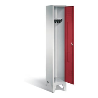 C+P Garderobenschrank Classic, H1850xB320xT500mm, Front Rubinrot, Korpus Lichtgrau (8010-10)