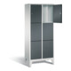 C+P Garderobenschrank Classic, H1850xB810xT500mm, Front Anthrazitgrau, Korpus Lichtgrau (8010-223)-1