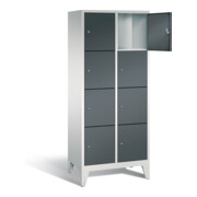 C+P Garderobenschrank Classic, H1850xB810xT500mm, Front Anthrazitgrau, Korpus Lichtgrau (8010-224)