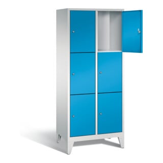 C+P Garderobenschrank Classic, H1850xB810xT500mm, Front Lichtblau, Korpus Lichtgrau (8010-223)