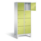 C+P Garderobenschrank Classic, H1850xB810xT500mm, Front Viridingrün, Korpus Lichtgrau (8010-224)-1