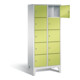 C+P Garderobenschrank Classic, H1850xB810xT500mm, Front Viridingrün, Korpus Lichtgrau (8010-225)-1