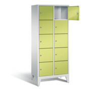 C+P Garderobenschrank Classic, H1850xB810xT500mm, Front Viridingrün, Korpus Lichtgrau (8010-225)