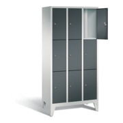 C+P Garderobenschrank Classic, H1850xB900xT500mm, Front Anthrazitgrau, Korpus Lichtgrau (8010-303)