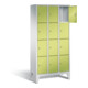C+P Garderobenschrank Classic, H1850xB900xT500mm, Front Viridingrün, Korpus Lichtgrau (8010-304)-1