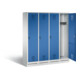 C+P Garderobenschrank Evolo, H1800xB1590xT500mm, Front Enzianblau, Korpus Lichtgrau (48020-42)