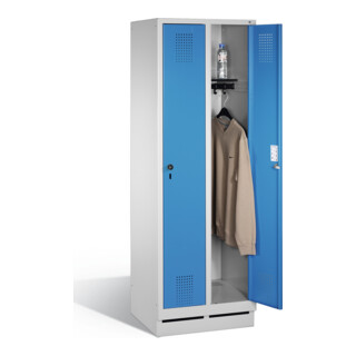 C+P Garderobenschrank Evolo, mit Sockel, 2 Abteile