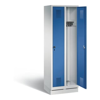 C+P Garderobenschrank Evolo, mit Sockel, 2 Abteile