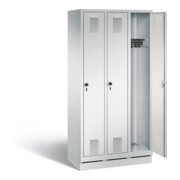 C+P Garderobenschrank Evolo, mit Sockel, 3 Abteile