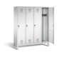 C+P Garderobenschrank Evolo, H1850xB1590xT500mm, Front Lichtgrau, Korpus Lichtgrau (48010-42)