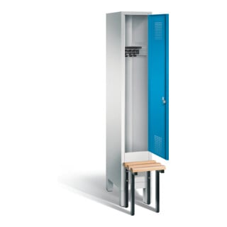 C+P Garderobenschrank Evolo, mit Sitzbank, 1 Abteil