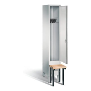 C+P Garderobenschrank Evolo, mit Sitzbank, 1 Abteil