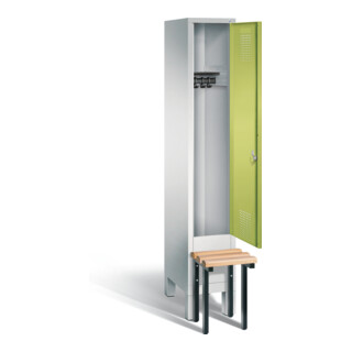C+P Garderobenschrank Evolo, mit Sitzbank, 1 Abteil