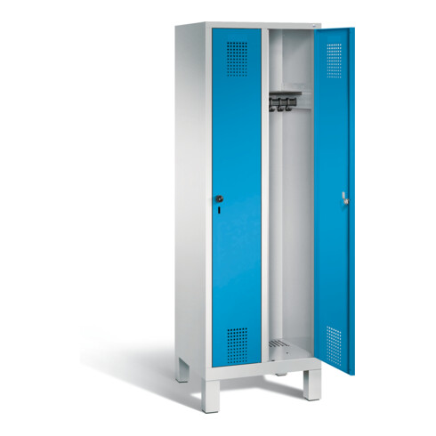 C+P Garderobenschrank Evolo, H1850xB610xT500mm, Front Lichtblau, Korpus Lichtgrau (48010-20)