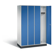 C+P Garderobenschrank Intro, H1950xB1220xT490mm, Front Enzianblau, Korpus Lichtgrau (8170-401)