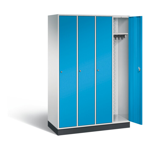 C+P Garderobenschrank Intro, H1950xB1220xT490mm, Front Lichtblau, Korpus Lichtgrau (8170-401)