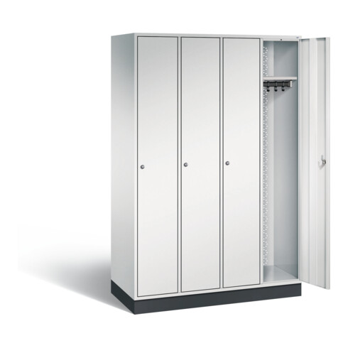 C+P Garderobenschrank Intro, H1950xB1220xT490mm, Front Lichtgrau, Korpus Lichtgrau (8170-401)