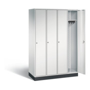 C+P Garderobenschrank Intro, H1950xB1220xT490mm, Front Lichtgrau, Korpus Lichtgrau (8170-401)