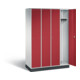 C+P Garderobenschrank Intro, H1950xB1220xT490mm, Front Rubinrot, Korpus Lichtgrau (8170-401)-1