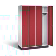 C+P Garderobenschrank Intro, H1950xB1220xT490mm, Front Rubinrot, Korpus Lichtgrau (8170-401)