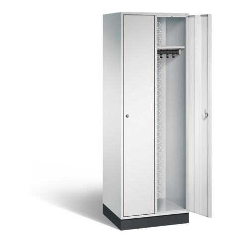 C+P Garderobenschrank Intro, H1950xB620xT490mm, Front Lichtgrau, Korpus Lichtgrau (8170-201)