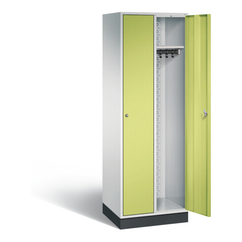 C+P Garderobenschrank Intro, H1950xB620xT490mm, Front Viridingrün, Korpus Lichtgrau (8170-201)