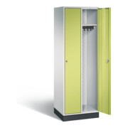 C+P Garderobenschrank Intro, H1950xB620xT490mm, Front Viridingrün, Korpus Lichtgrau (8170-201)