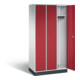 C+P Garderobenschrank Intro, H1950xB920xT490mm, Front Rubinrot, Korpus Lichtgrau (8170-301)-1