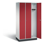 C+P Garderobenschrank Intro, H1950xB920xT490mm, Front Rubinrot, Korpus Lichtgrau (8170-301)